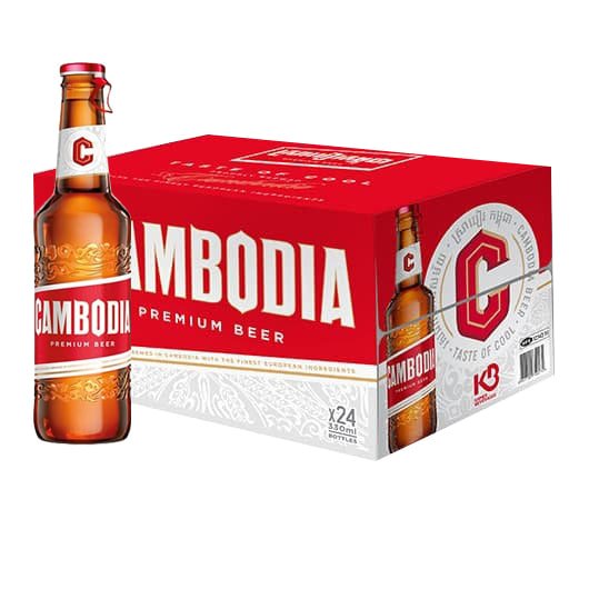 ស្រាបៀរកម្ពុជា ដបតូច330ml Cambodia Beer Pint NCP 330mlx24